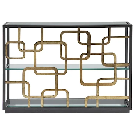Contemporary Moxie Console Table with Metal Frame